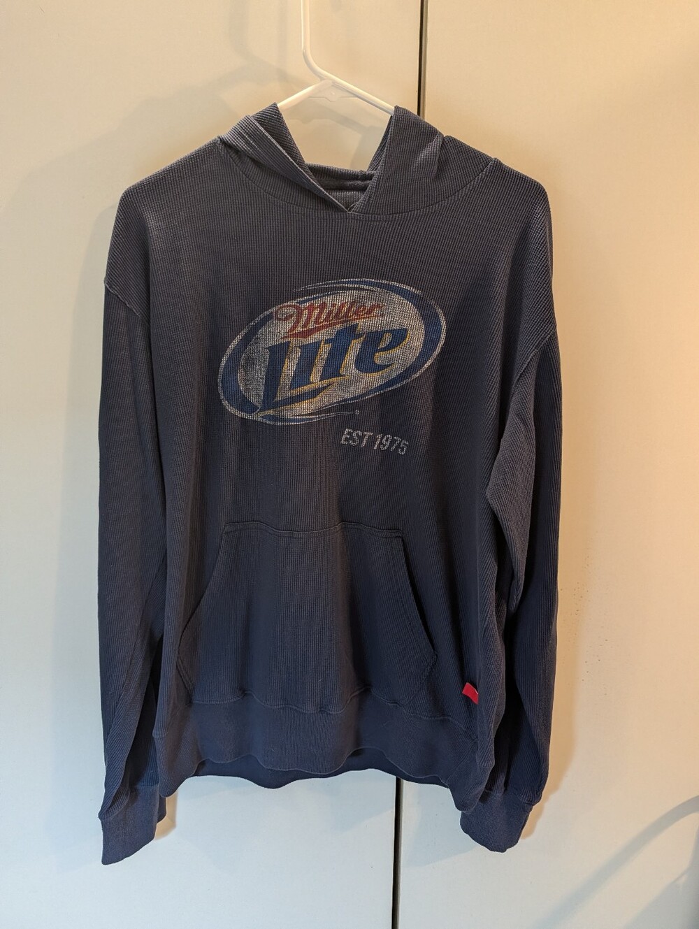 Miller Lite XL Navy Hooded Long-Sleeve Sweatshirt